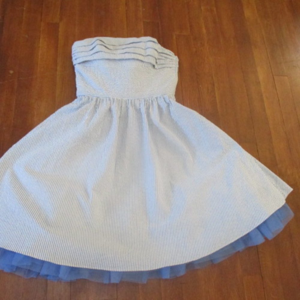 - Betsey Johnson Y2K? nautical seersucker dress vintage preppy vintage boat sz 2 - Picture 4 of 14